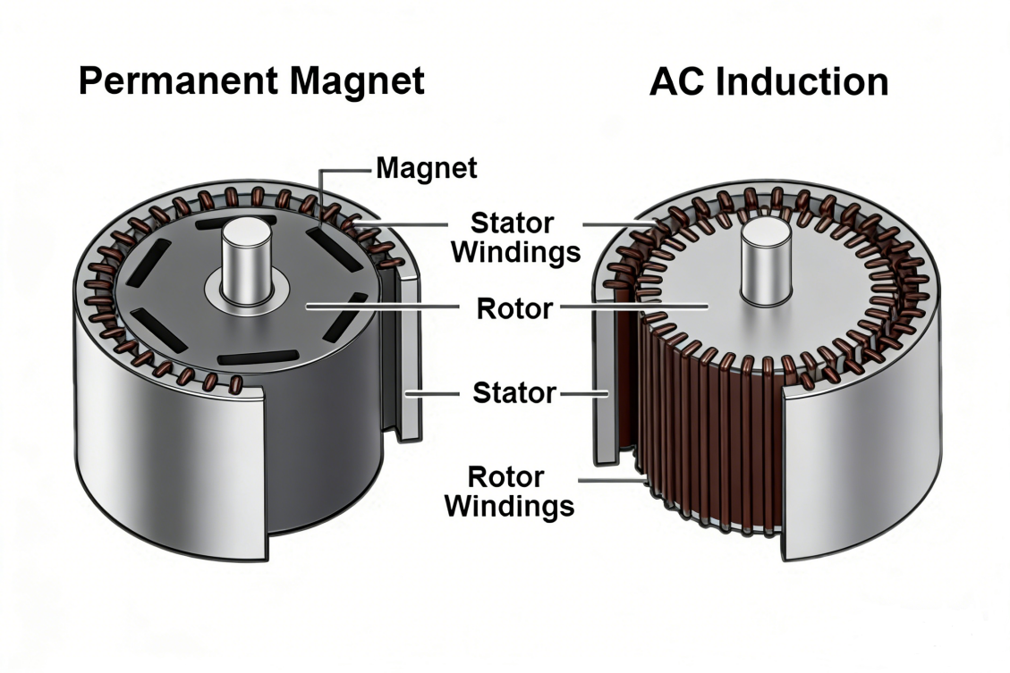 PMSM vs AC motor de inducción para microvehículos eléctricos - ELFGOGO